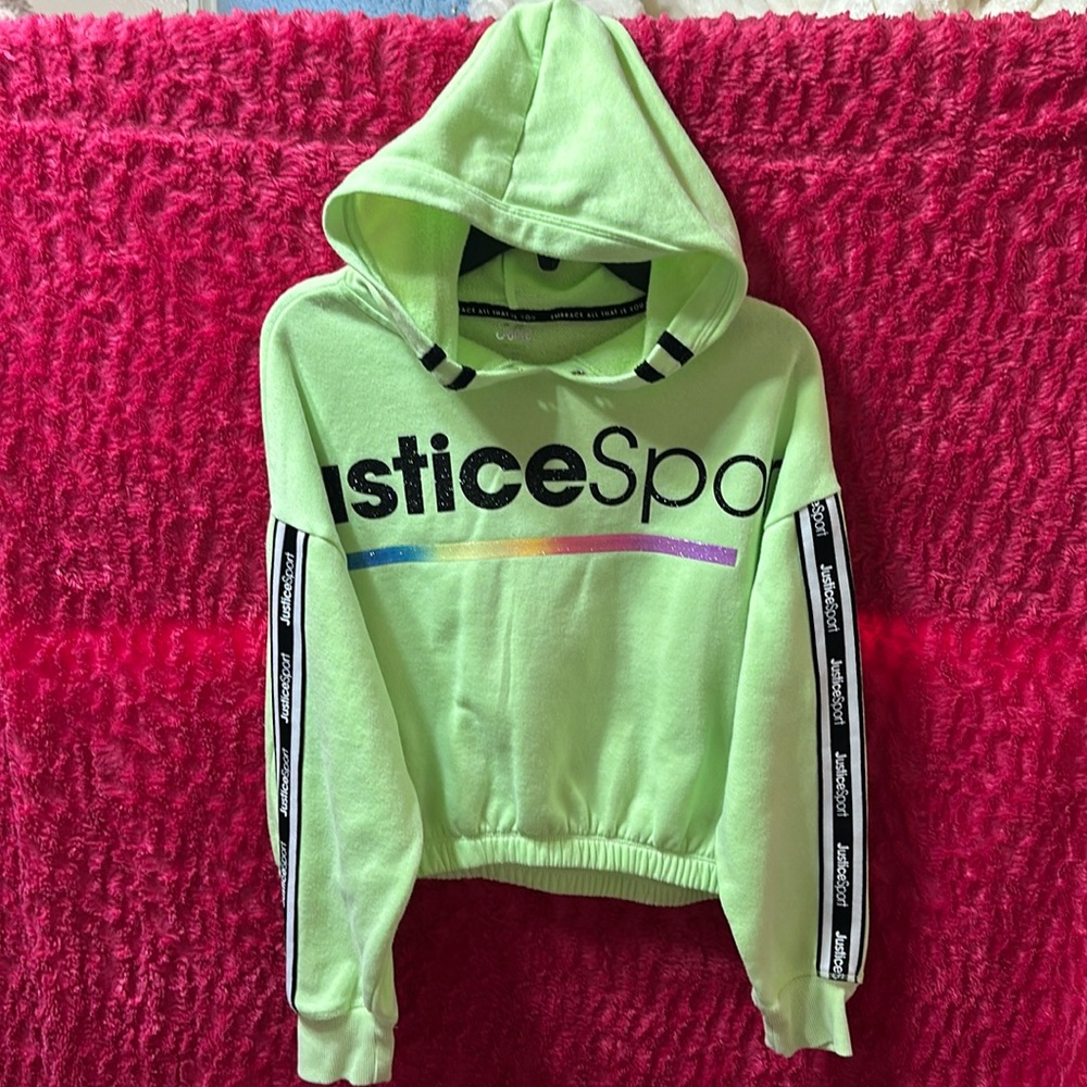 Justice crop hoodie